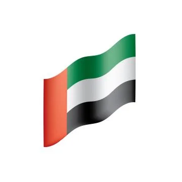 United Arab Emirates flag, vector illustration Stock Illustration