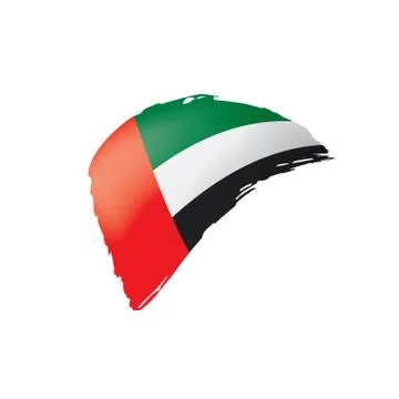 United Arab Emirates flag, vector illustration on a white background. Stock Illustration