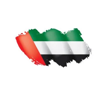 United Arab Emirates flag, vector illustration on a white background. Stock Illustration