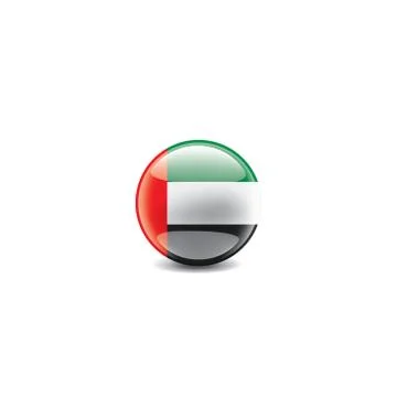 United Arab Emirates flag, vector illustration on a white background Stock Illustration