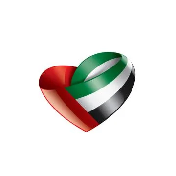 United Arab Emirates flag, vector illustration on a white background Stock Illustration