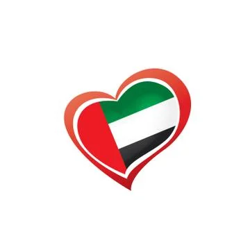 United Arab Emirates flag, vector illustration on a white background Stock Illustration