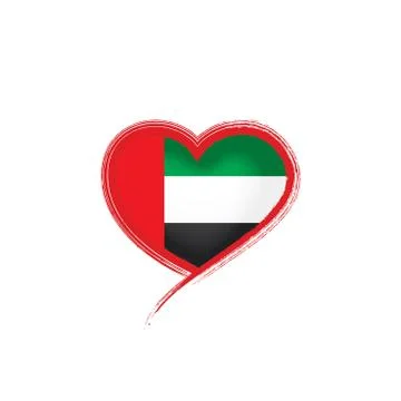 United Arab Emirates flag, vector illustration on a white background Stock Illustration