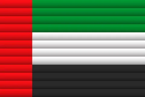 United Arab Emirates Flag. Vector Illustration. Stock Illustration