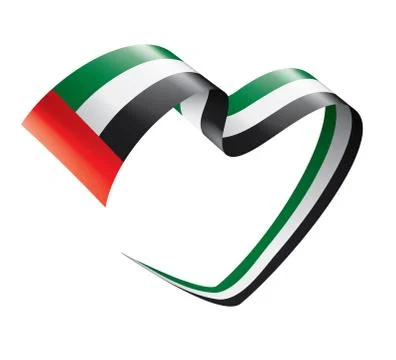 United Arab Emirates flag, vector illustration on a white background Stock Illustration