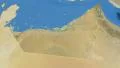 United Arab Emirates, glide over the map, outlined 4k or 4k+ Resolution