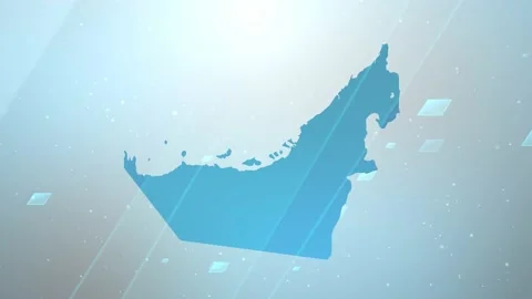 United Arab Emirates Map Background Stock Footage 197957489