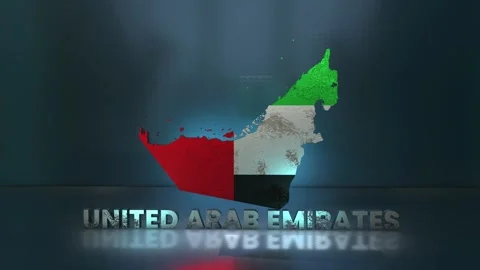 United Arab Emirates Map Stock Footage 283071653