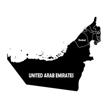 United Arab Emirates map Stock Illustration