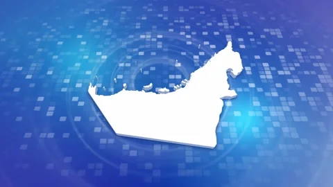United Arab Emirates Map Intro Stock Footage 247912656