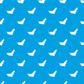 United Arab Emirates map pattern seamless blue Stock Illustration