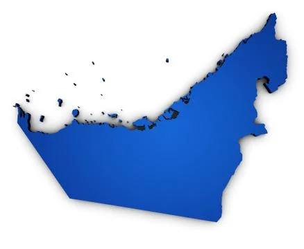 United Arab Emirates Map Shape Stock Illustration