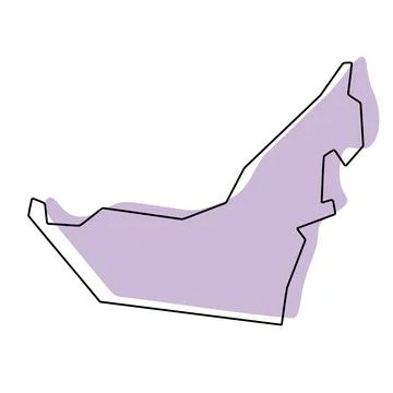 United Arab Emirates simplified vector map Ilustración de archivo