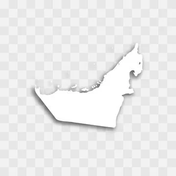 United Arab Emirates vector map silhouette Ilustración de archivo