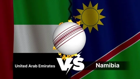 United Arab Emirates vs Namibia 4K Animated Cricket Intro Stock Footage 312148189