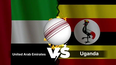 United Arab Emirates vs Uganda 4K Animated Cricket Intro Video stock 312148328