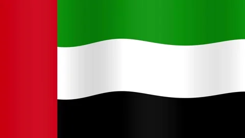 United Arab Emirates Waving Flag Background Loop Animation Stock Footage 342118957