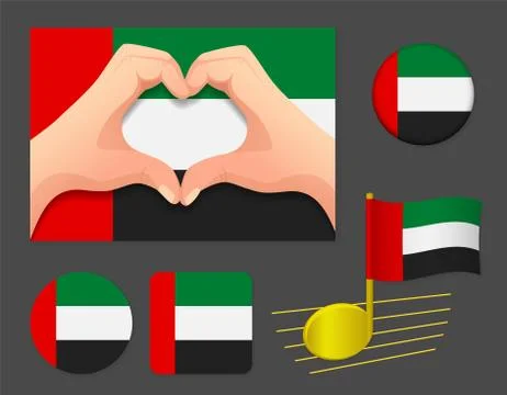 United arab flag icon Stock Illustration