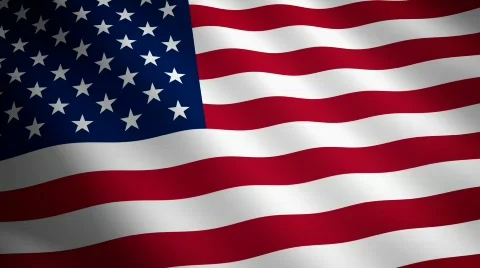 United Estates of America looping flag waving in the wind Stock Footage