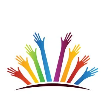 United Hands Stock Illustration