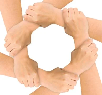 United hands Foto stock