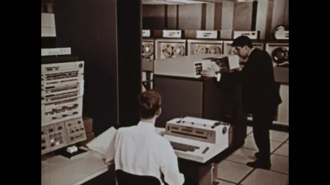 UNITED KINGDOM - 1967 - The five main functions of computers are explained. Video stock 340658801