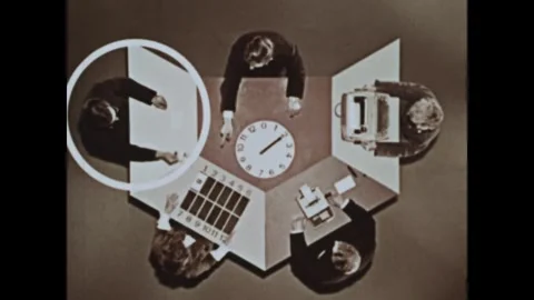 UNITED KINGDOM - 1967 - The process of inputting punch cards to a computer is Stock Footage 340658838