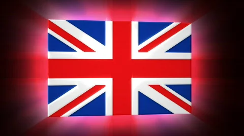United Kingdom 3D Flag Stock Footage 867041