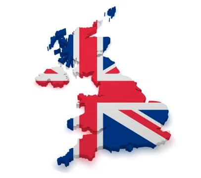United kingdom 3d shape Stock Illustration