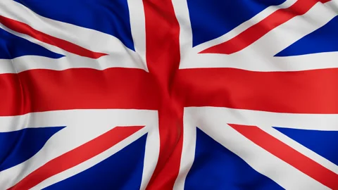 United Kingdom cloth flag background loop Stock Footage 310850996