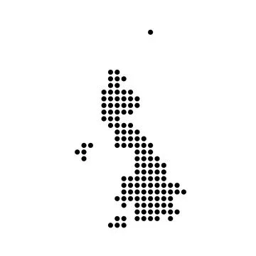 United Kingdom dotted vector map Stock Illustration