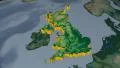 United Kingdom extruded. Bumps shaded. 4k or 4k+ Resolution