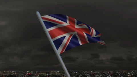 United Kingdom Flag Animation Vídeo Stock 40082289
