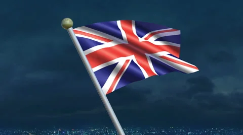 United Kingdom Flag Animation Stock Footage 40082294