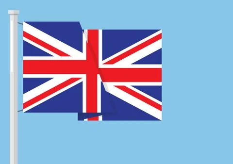 United kingdom flag with copyspace Stock Illustration