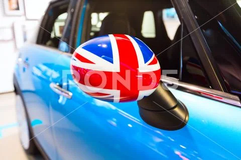 United Kingdom flag as decoration of a car Stock Photos