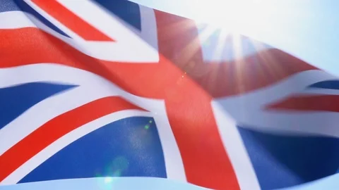 United Kingdom Flag Flapping Stock Footage 118575885