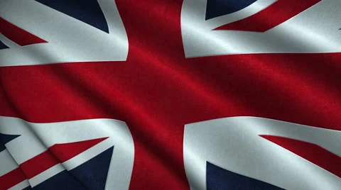 United Kingdom Flag Flying in the Wind Looping 3D Animation Vidéo 66005491