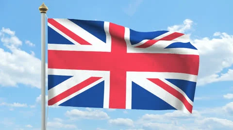 United kingdom flag Stock Footage 22751852