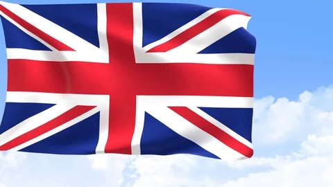 United Kingdom flag Stock Footage 97881415