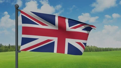 United Kingdom Flag Stock Footage 152708532