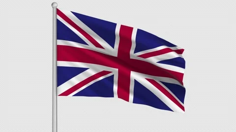 United Kingdom Flag Video stock 206400198