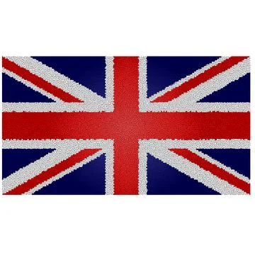 United kingdom flag with patchwork Stock-Illustration