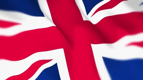 United Kingdom Flag Seamless Loop 4k 60fps on Sky Background Stock Footage 340349462
