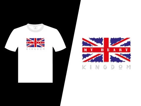 United Kingdom Flag Vector T Shirt Design Illustrazione stock