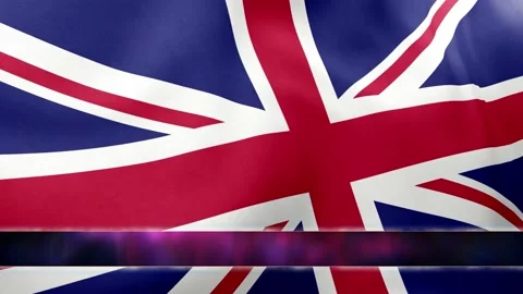 United Kingdom flag waving with Animated... | Stock Video | Pond5