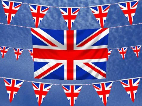 United Kingdom Flags Stock Illustration