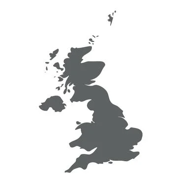 United Kingdom of Great Britain and Northern Ireland, UK - flat country map Stock Illustration
