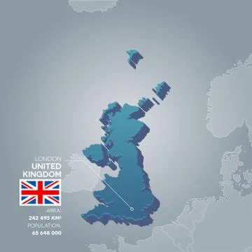 United Kingdom information map. Stock Illustration
