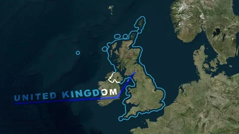 United Kingdom Map Animation Video stock 273880182